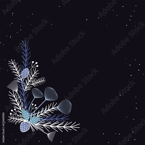 Blue christmas background 
