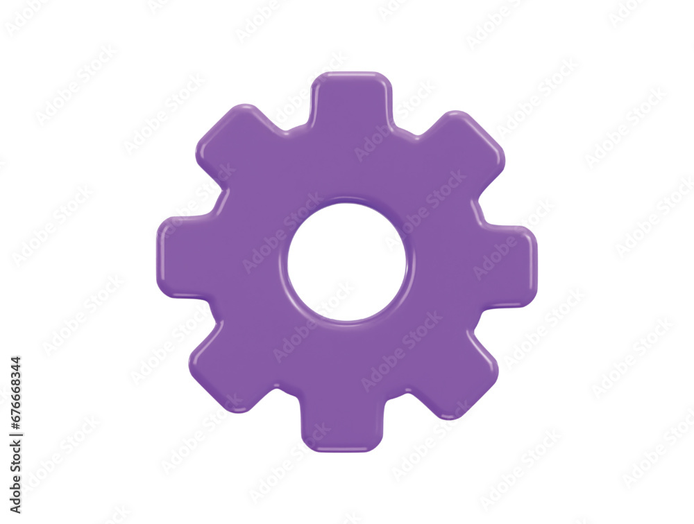 3d cogwheel gear settings icon vector illustration