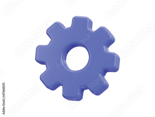 3d cogwheel gear settings icon vector illustration