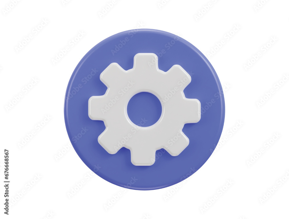3d cogwheel gear settings icon vector illustration