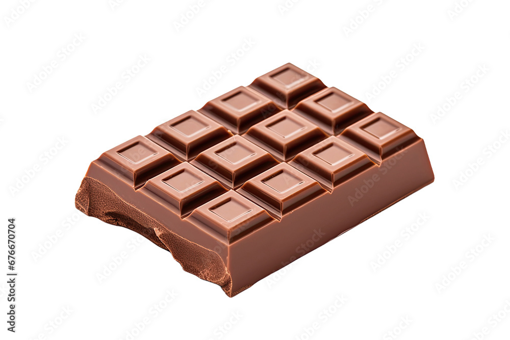 Milk Bar Chocolate Piece isolated on white background Milk Bar Chocolate Piece isolated on white background