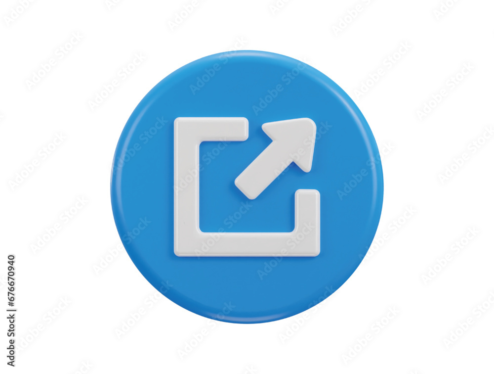 exit button emergency icon 3d rendering illustration exit button emergency icon 3d rendering illustration