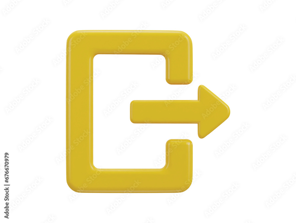 3d exit sign emergency icon vector illustration 3d exit sign emergency icon vector illustration