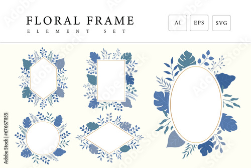Wedding Floral Frame Set
