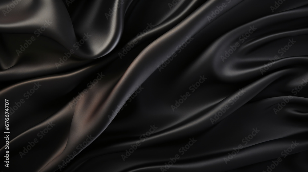 Abstract black background. Fabric background