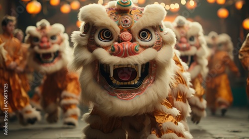 Dragon Lion Dance Show Chinese New , Wallpaper Pictures, Background Hd © MI coco