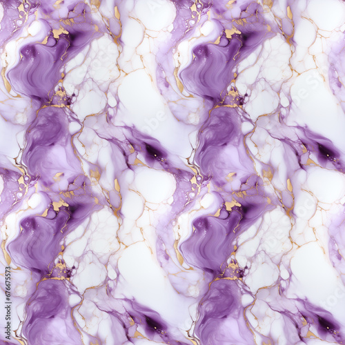 紫と金の大理石の模様　シームレスパターン photo