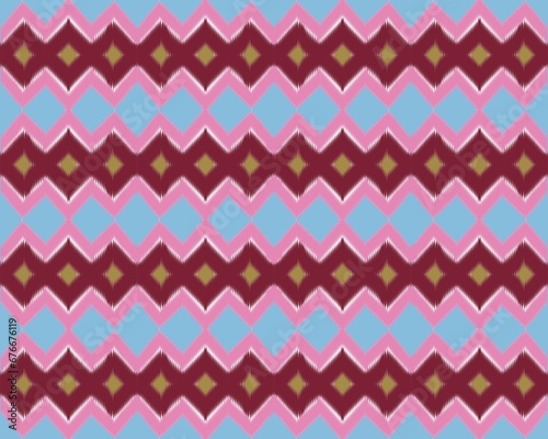 Ikat ethnic pattern seamless. seamless pattern. Design for fabric, curtain, background, carpet, wallpaper, clothing, wrapping, Batik, fabric, pillow, textile,card,pattern sty 
