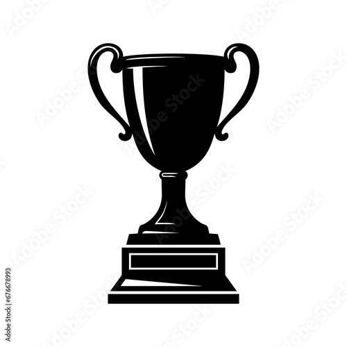 Winner cup icon. Champion trophy symbol, sport award sign. Winner prize, champions celebration winning concept isolated on white background. Reward victory vector illustration