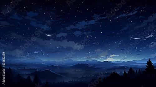 Amazing Pixel Art Star Sky at Night