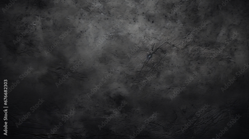 Black wall texture rough background dark concrete - obrazy, fototapety, plakaty 