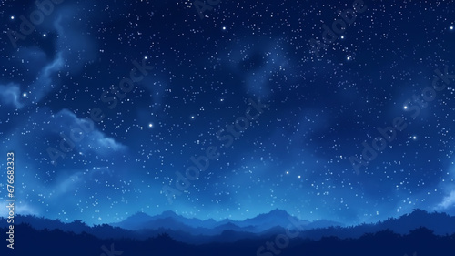 Amazing Pixel Art Starry Seamless Background Night Sky photo