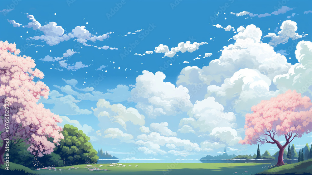 Fototapeta premium Amazing Pixel Background A Pixel Art Representation