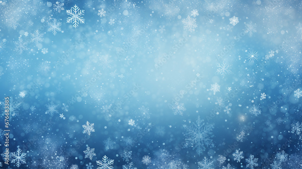 Nice Winter Background with Snowflakes Snowy Christmas Beauty
