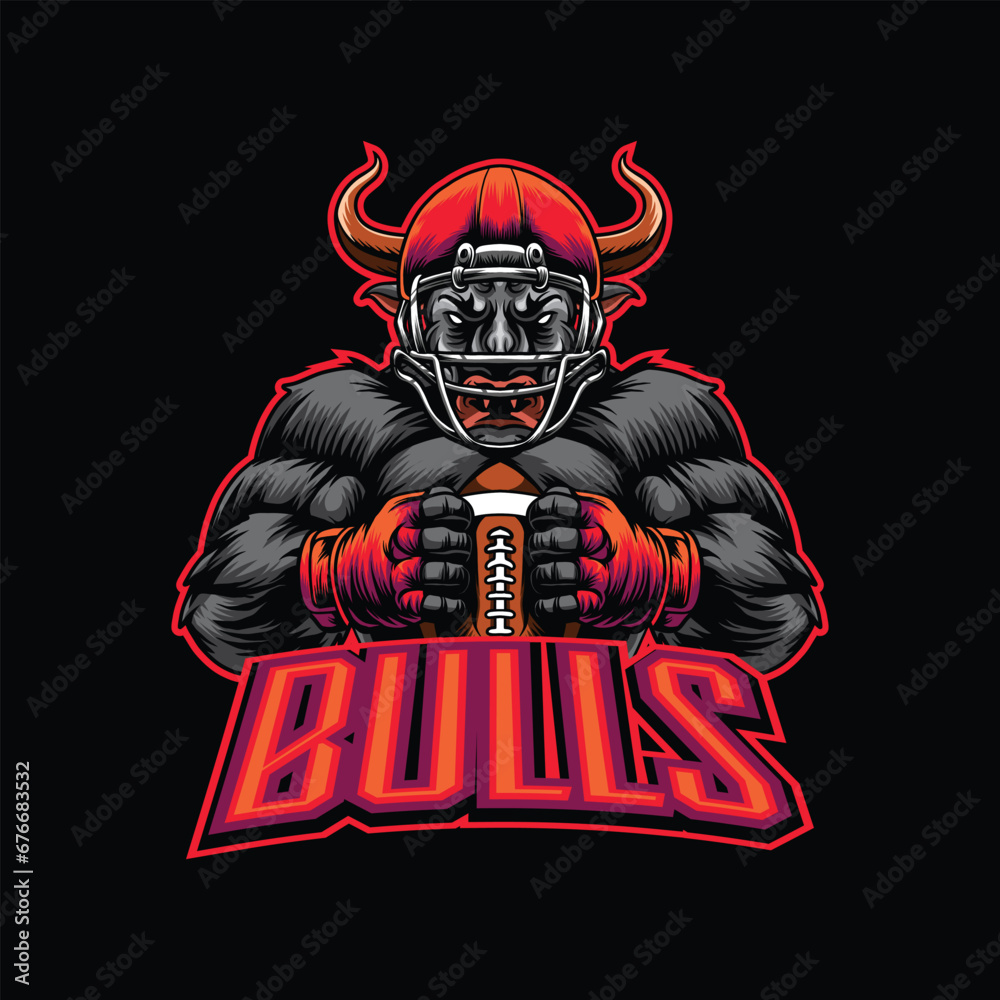 Bull American Football Logo Bull American Football Logo
