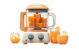 A Guide to Using a Baby Food Maker on a Clear Surface or PNG Transparent Background.