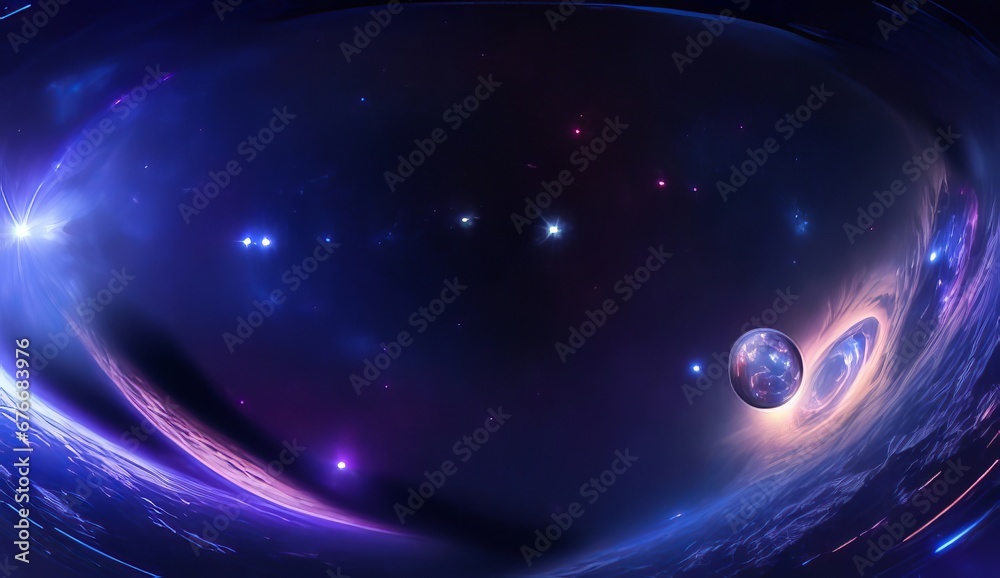 360 Equirectangular Background 360 degree equirectangular projection space background with nebula and ...