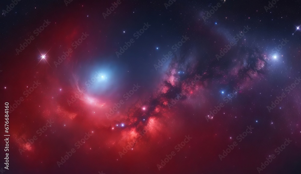 360 degree interstellar cloud of dust and gas. Space background with ...