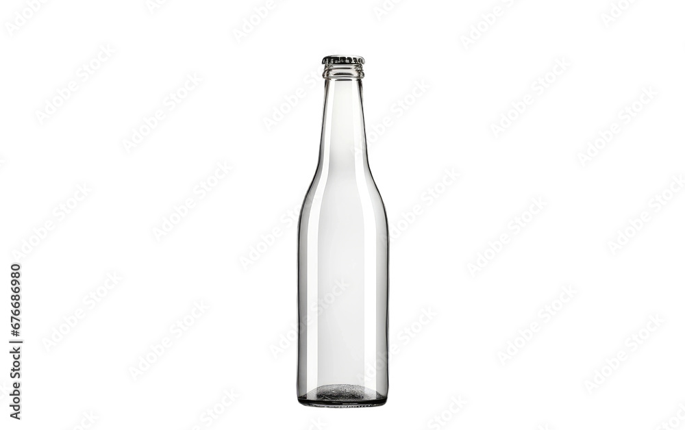 Realistic Bottle Image on a Clear Surface or PNG Transparent Background.