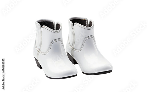 Realistic Booties Presentation on a Clear Surface or PNG Transparent Background.