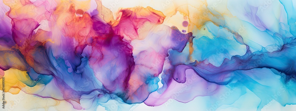 Colorful Alcohol Ink Abstract Background