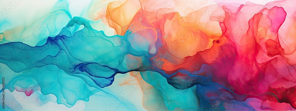 Colorful Alcohol Ink Abstract Background