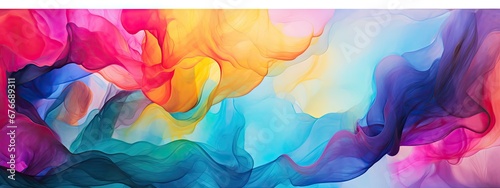 Colorful Alcohol Ink Abstract Background © paisorn