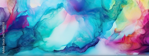 Colorful Alcohol Ink Abstract Background