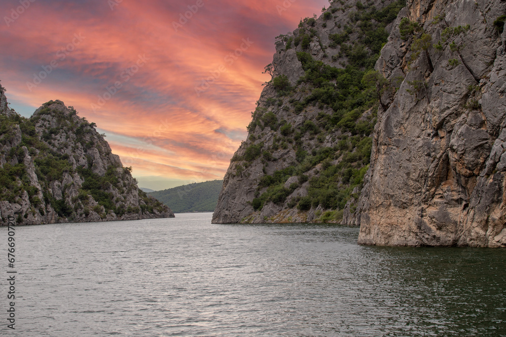 Vezirkopru canyon. Touristic canyon located on the Kızılırmak river. Also known as Sahinkaya Canyon Vezirkopru canyon. Touristic canyon located on the Kızılırmak river. Also known as Sahinkaya Canyon