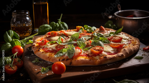 Classic Pizza Margherita Delight - Generative Ai