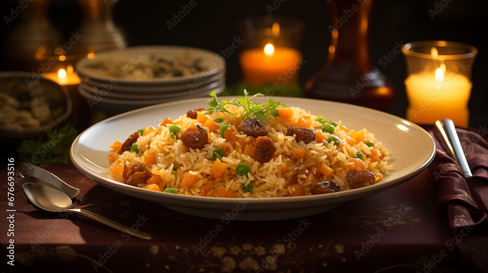 Savory Asian Fried Rice Delicacy - Generative Ai Savory Asian Fried Rice Delicacy - Generative Ai