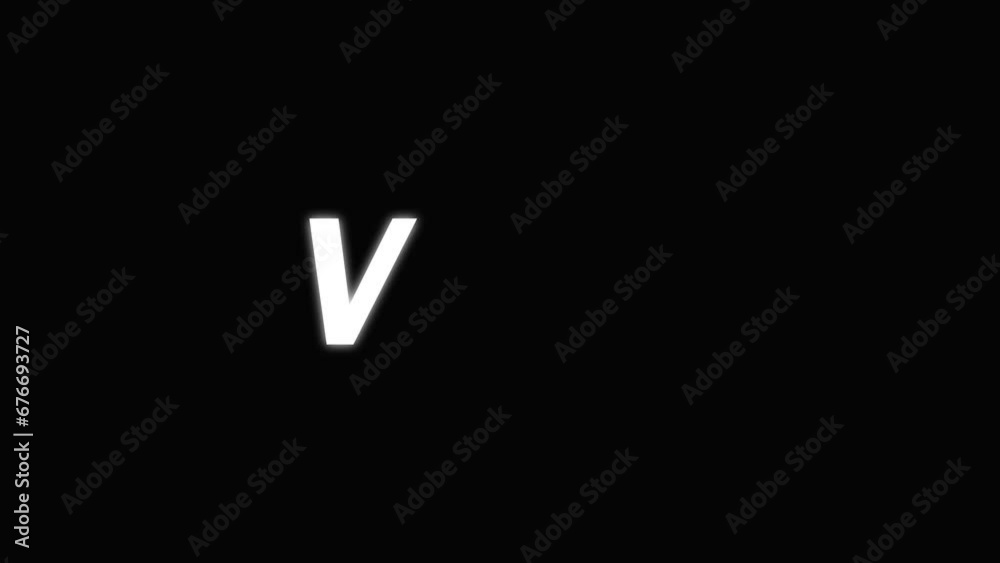 abstract glowing flicker text animation background 4k 