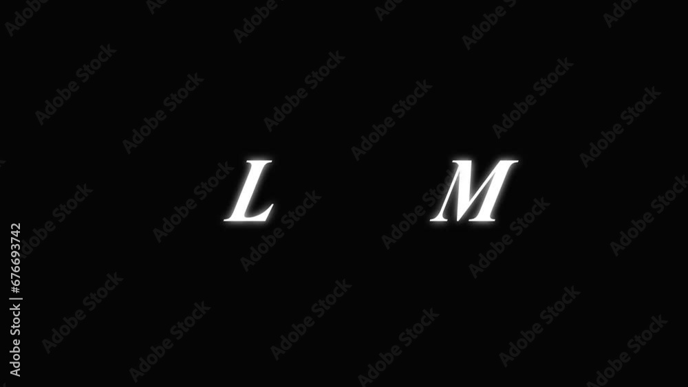 abstract glowing flicker text animation background 4k 