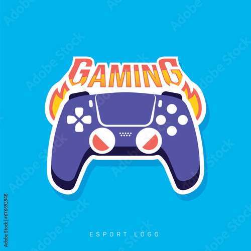 Gaming mascot esport controller logo design