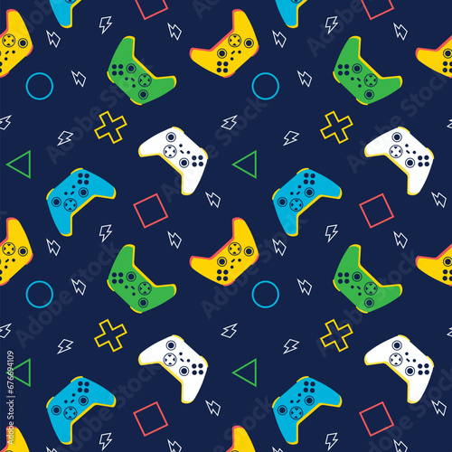 Gaming console joystick seamless background