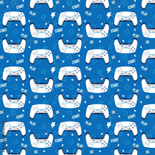Modern gamepad seamless pattern texture