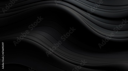 Black abstract background design Modern wavy line pattern in monochrome colors. Premium textured fabric for banners, business backdrops.