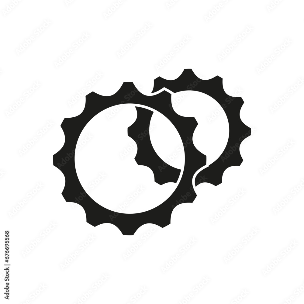Fototapeta premium Settings vector icon. gear illustration sign. For web sites our mobile. Mechanics symbol or logo.