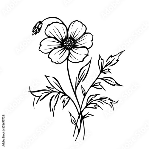 line drawing, line art png, line art prints, spring clipart, line art rose, rose clipart, floral svg, flower png, wildflower svg, flower clipart, bouquet svg, tattoo svg, line art, svg files, svg file