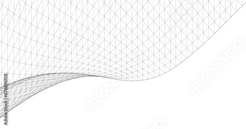 abstract geometric surface wave 3d