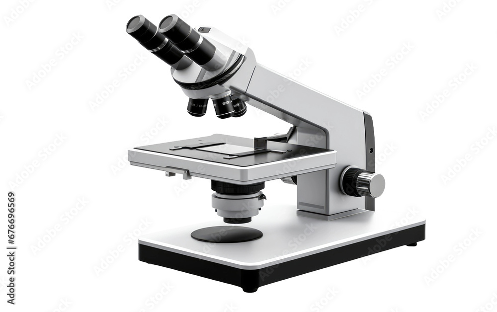 Realistic Image of a Digital Microscope on a Clear Surface or PNG Transparent Background. Realistic Image of a Digital Microscope on a Clear Surface or PNG Transparent Background.