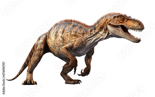 Realistic Image of DinoRex on a Clear Surface or PNG Transparent Background.