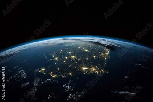Science, space and environment concept. Planet Earth view from space
