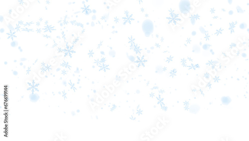 snowfall isolated on transparent background 