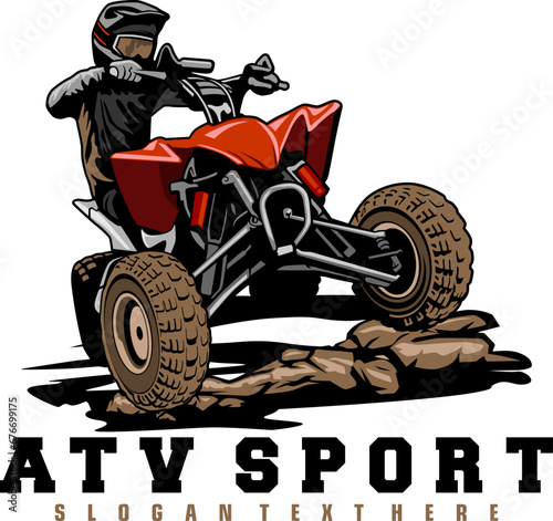 Atv free style illustration design vector