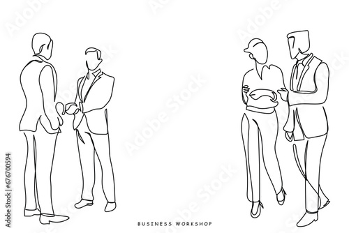 line art of father with grown up sons. Family and fatherhood. art of a young businessman excited and happy over a business deal. Progressive entrepreneurs. Vector hand drawn art of successful and head