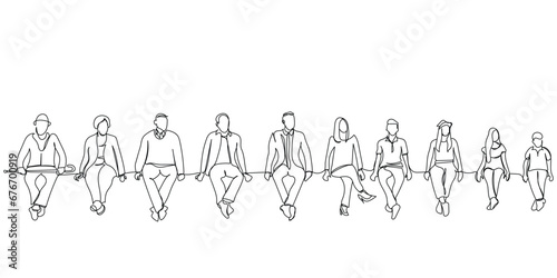 line art of father with grown up sons. Family and fatherhood. art of a young businessman excited and happy over a business deal. Progressive entrepreneurs. Vector hand drawn art of successful and head