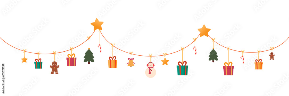 Christmas hanging ornaments are used to decorate cards, posters, web decorations and products during the Christmas holiday season Christmas hanging ornaments are used to decorate cards, posters, web decorations and products during the Christmas holiday season