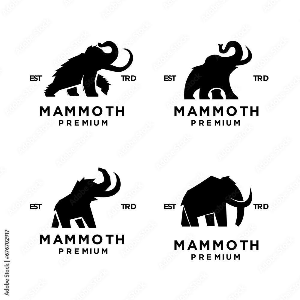 Mammoth logo icon design icon illustration - obrazy, fototapety, plakaty 