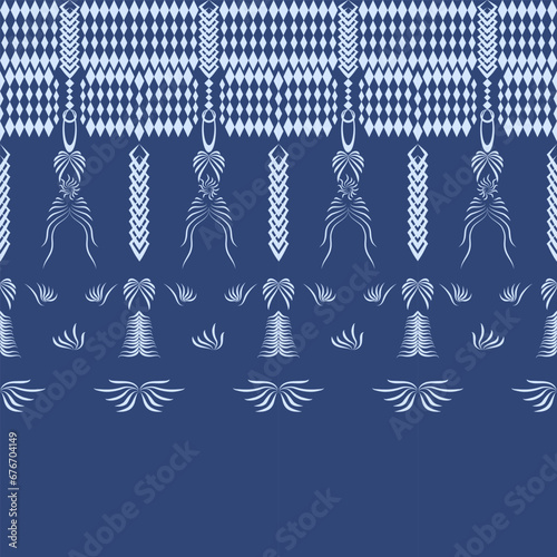 Pattern background from geometric shapes, blue and white stripes. For destroying gift wrap book cover clothes table cloth. 
